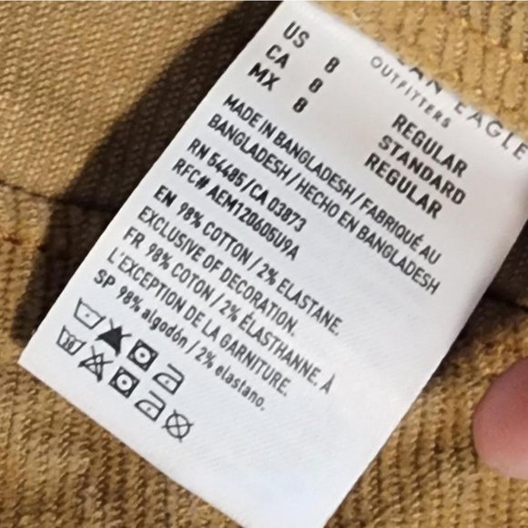 American Eagle corduroy straight mom jeans - Picture 3 of 3